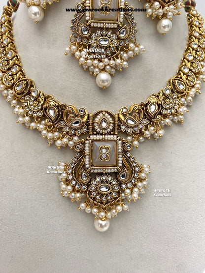 Nidhi Premium Quality Kundan Statement necklace set
