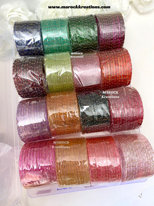 Rain drop glass bangles (Pack of 1 dozen)