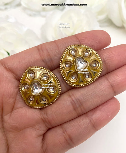 Natashi Meenakari Kundan Studs/Earrings