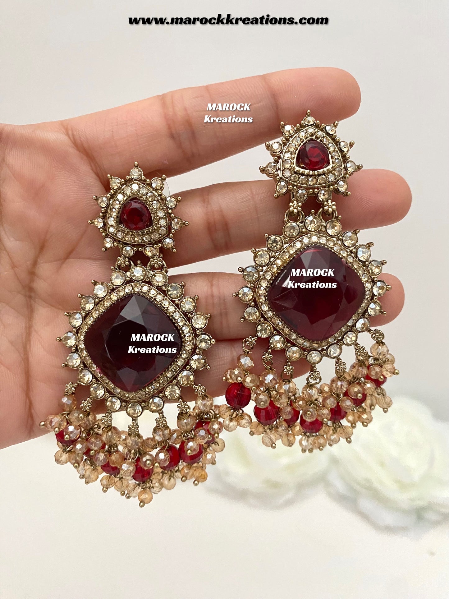 Shala Polki Statement Earrings