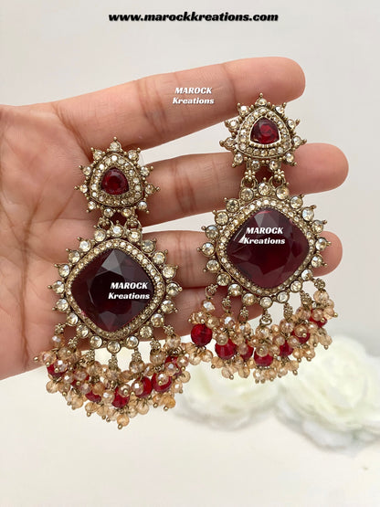 Shala Polki Statement Earrings