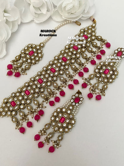 Antique Gold Kundan choker sets