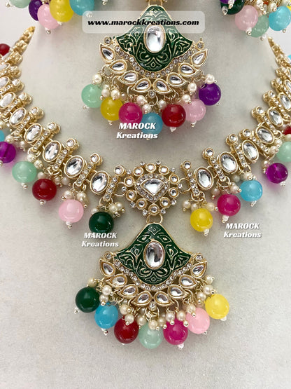 Myra Kundan Meenakari Necklace/Choker set