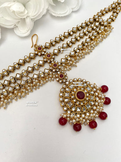 Premium Quality 3 layers Kundan Matha Patti/Sheesh Phool/Head band/bridal accessories