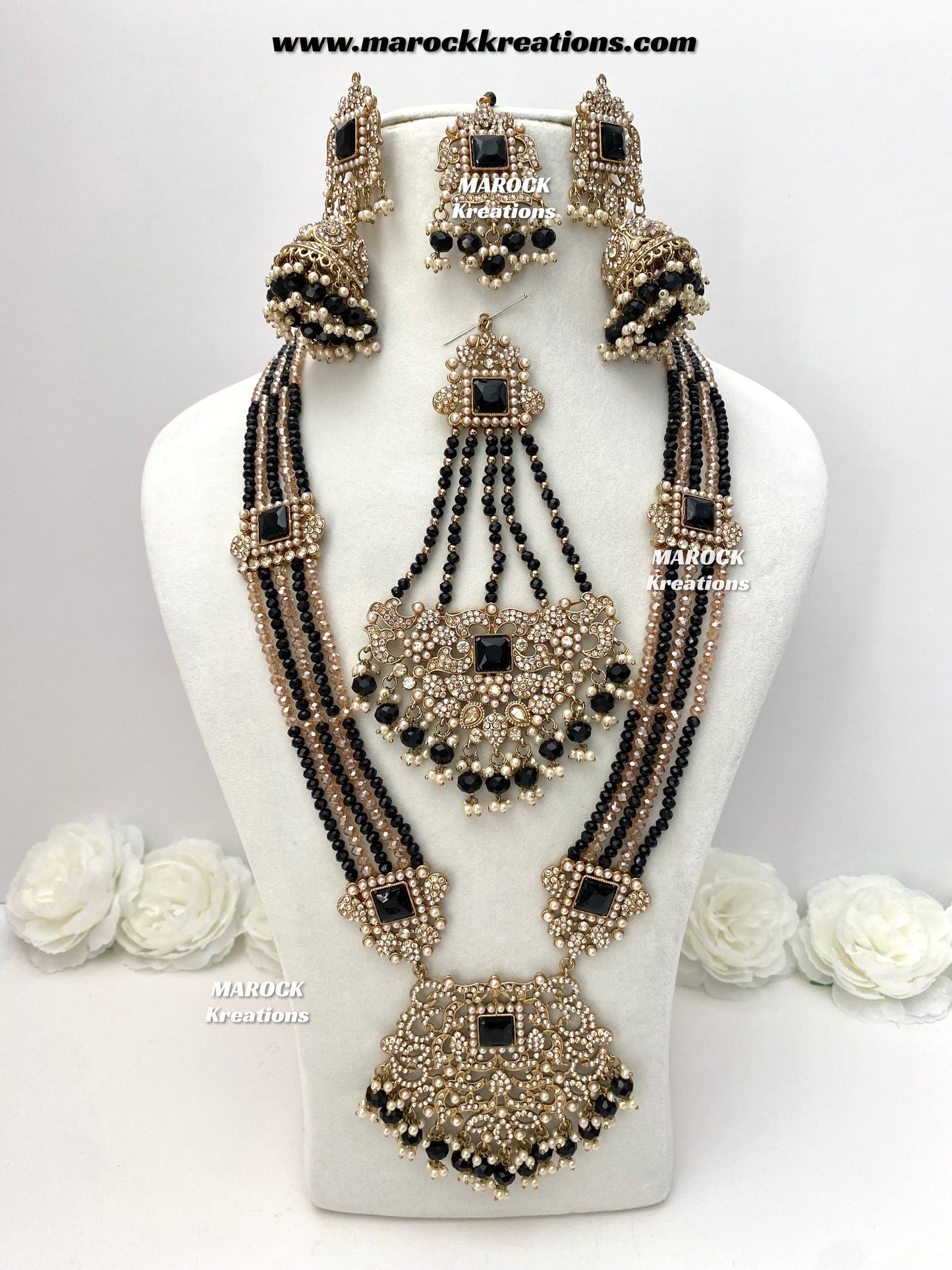 Sameena Premium Quality Pakistani Statement Rani haar set