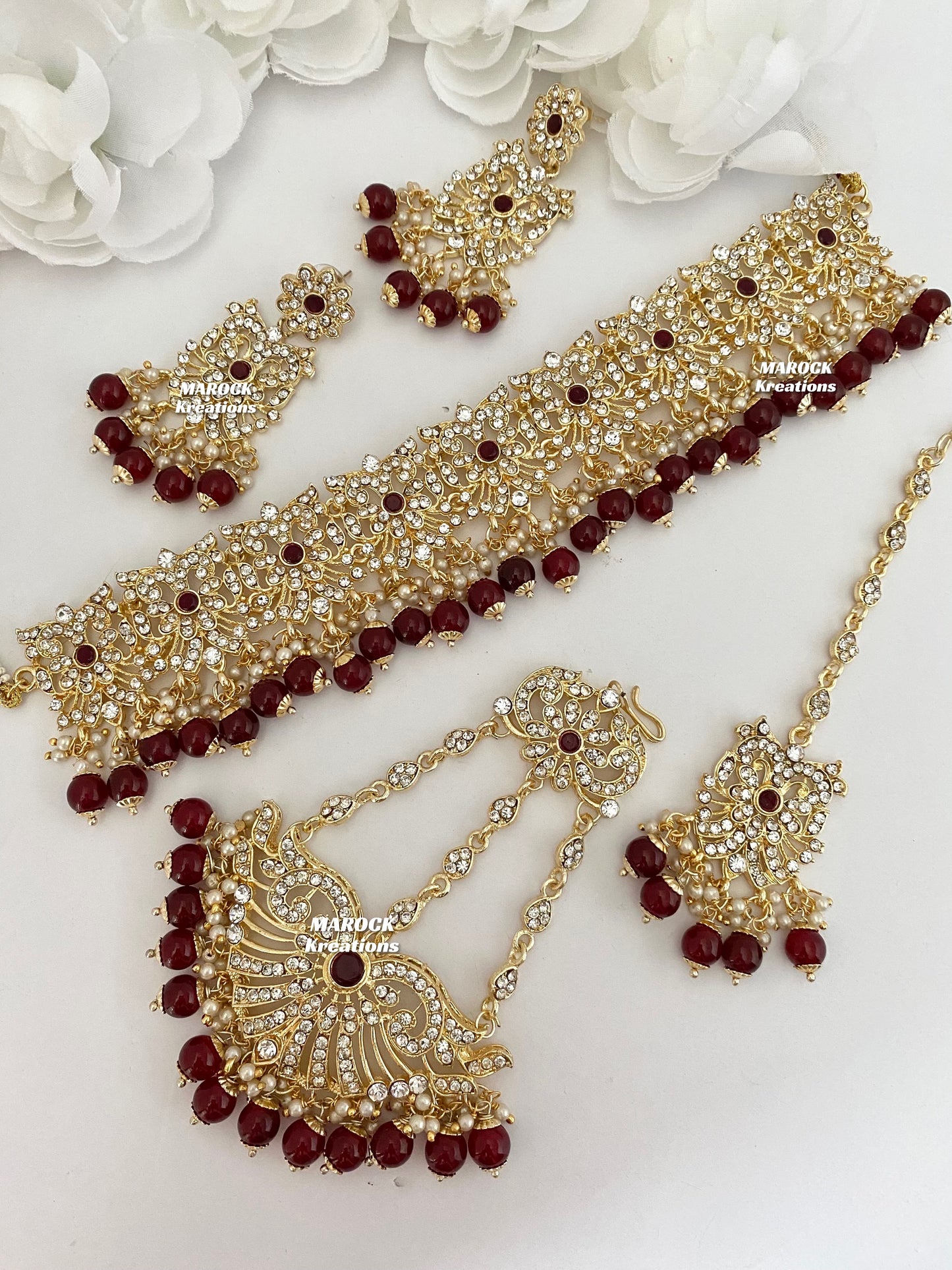 Gold base Pakistani Choker sets