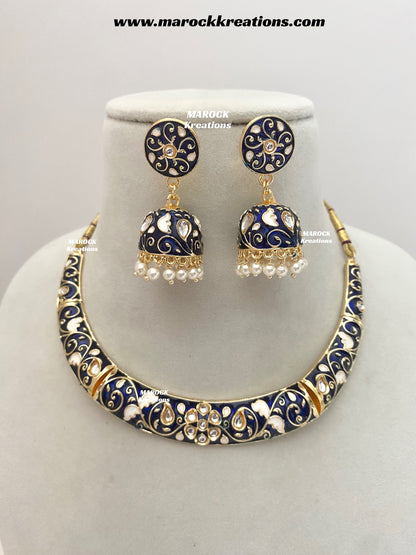 Moli Kundan Meenakari Necklace set