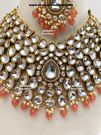 Ruhi Premium Quality Statement Kundan Necklace/Bridal set
