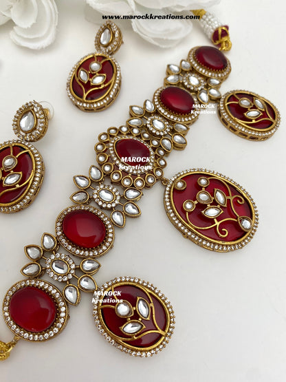 Lija Sabyasachi inspired Premium Quality Moissanite Kundan Statement choker set