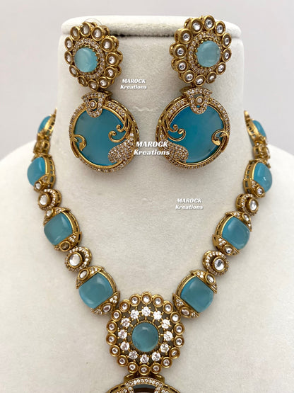 Haniya Sabyasachi inspired Premium Quality Moissanite Kundan Statement Necklace set