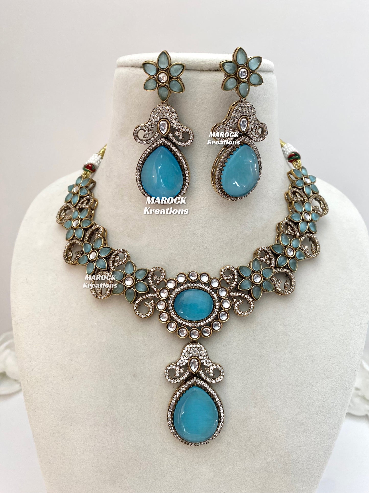 Freya Sabyasachi inspired Premium Quality Moissanite Kundan Necklace set