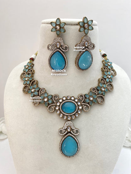 Freya Sabyasachi inspired Premium Quality Moissanite Kundan Necklace set