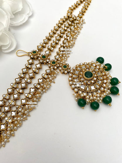 Premium Quality 3 layers Kundan Matha Patti/Sheesh Phool/Head band/bridal accessories