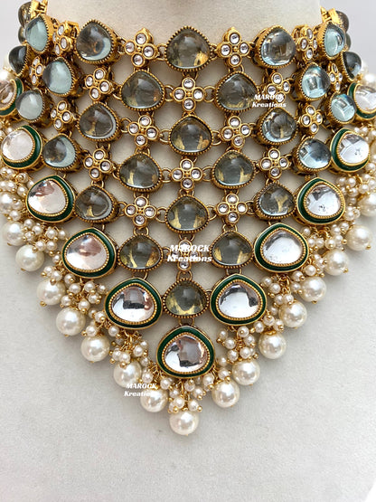 Connie Premium Quality Statement Kundan Necklace/Bridal set