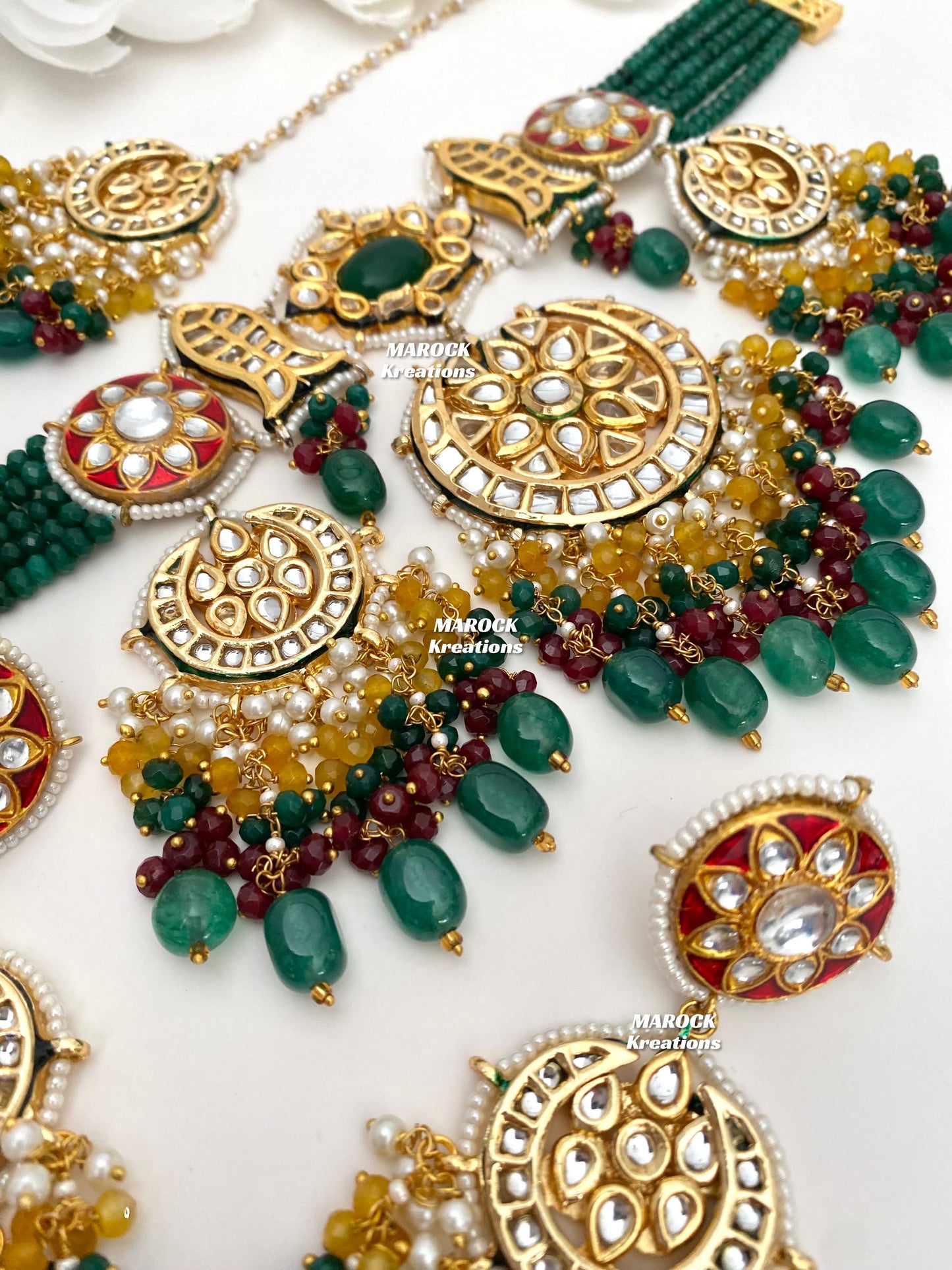 Kirti Kundan Meenakari Statement Choker set