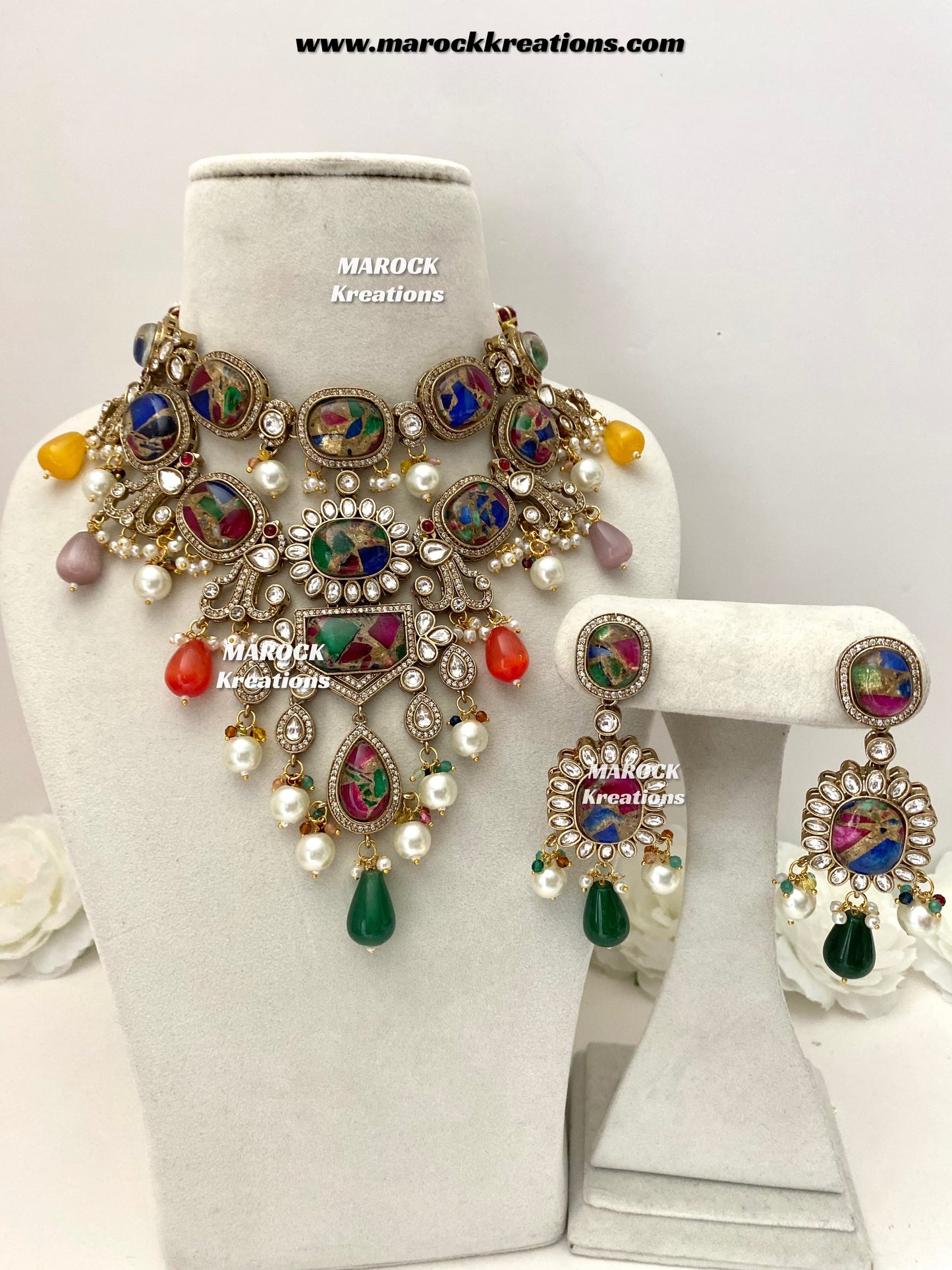 Jane Sabyasachi inspired Premium Quality  Kundan statement necklace set