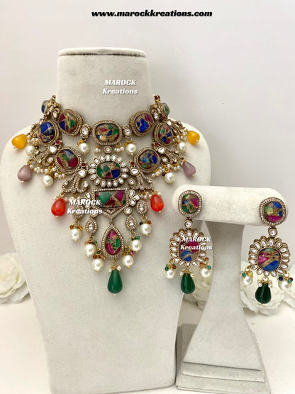 Jane Sabyasachi inspired Premium Quality  Kundan statement necklace set