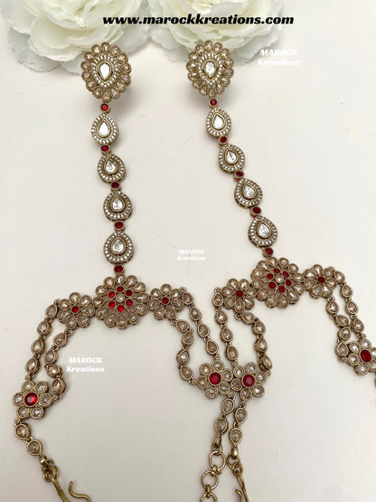 Premium Quality Moissanite Kundan Bridal set/bridal jewelry