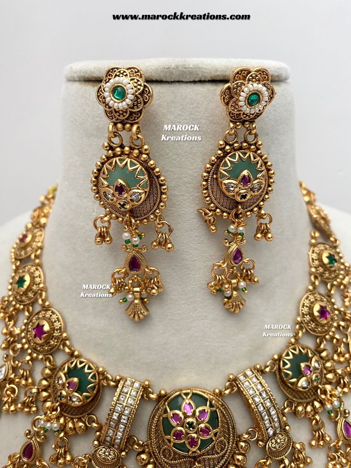 Tahiya Premium Quality exclusive Gold Plated heritage necklace set