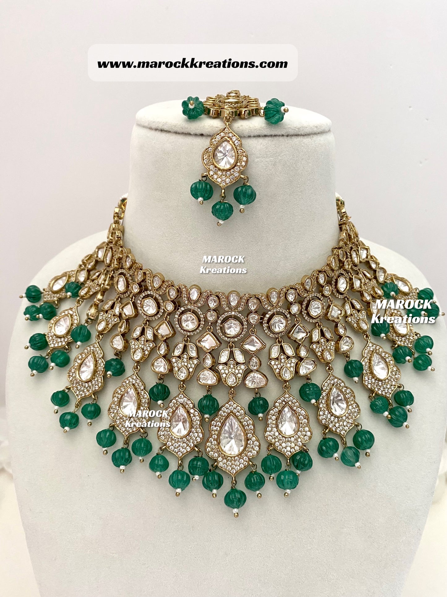 Daisy Premium Quality Moissanite Kundan exclusive Necklace set