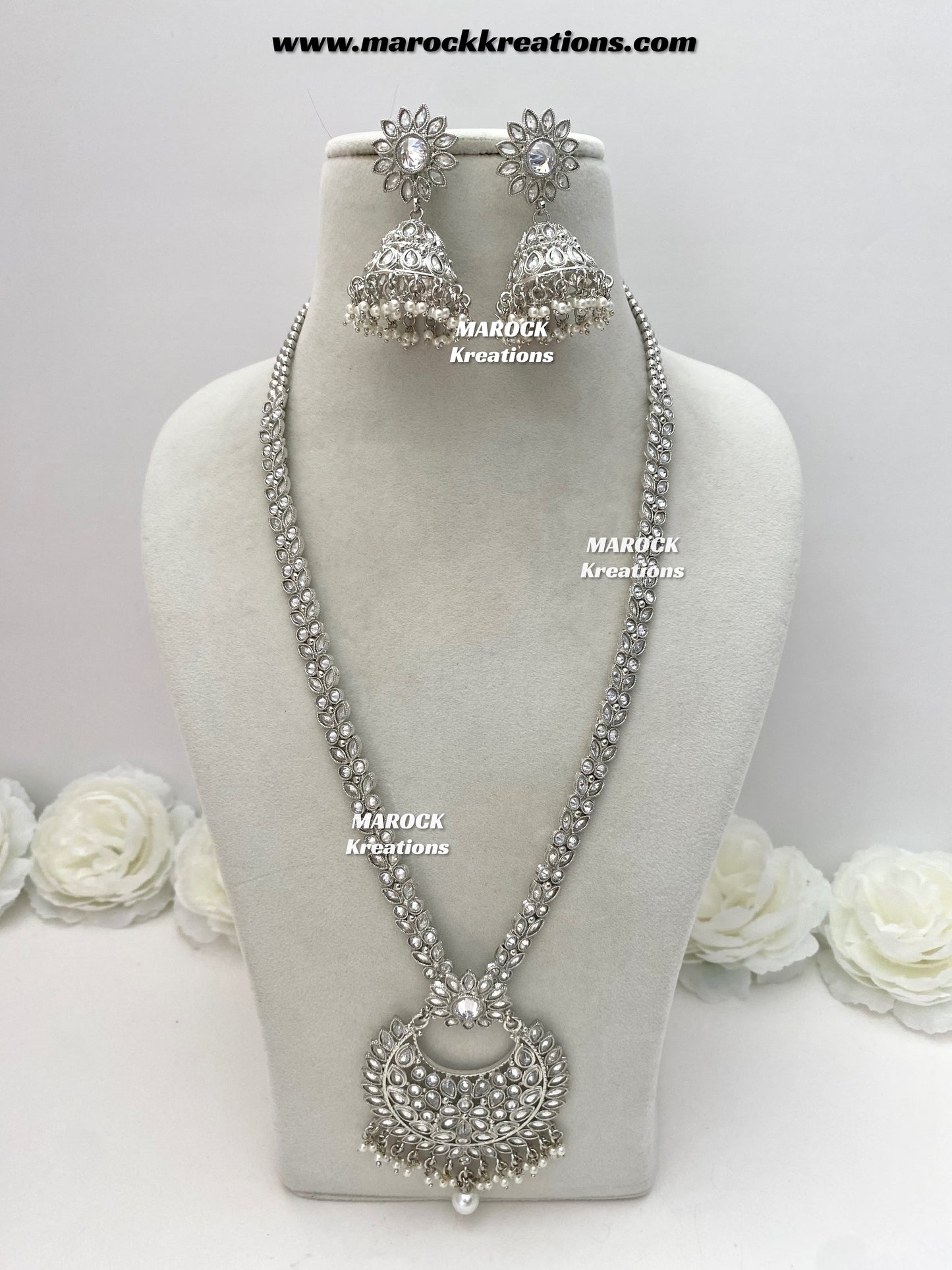 Shefali Premium Quality Polki Statement Rani haar set