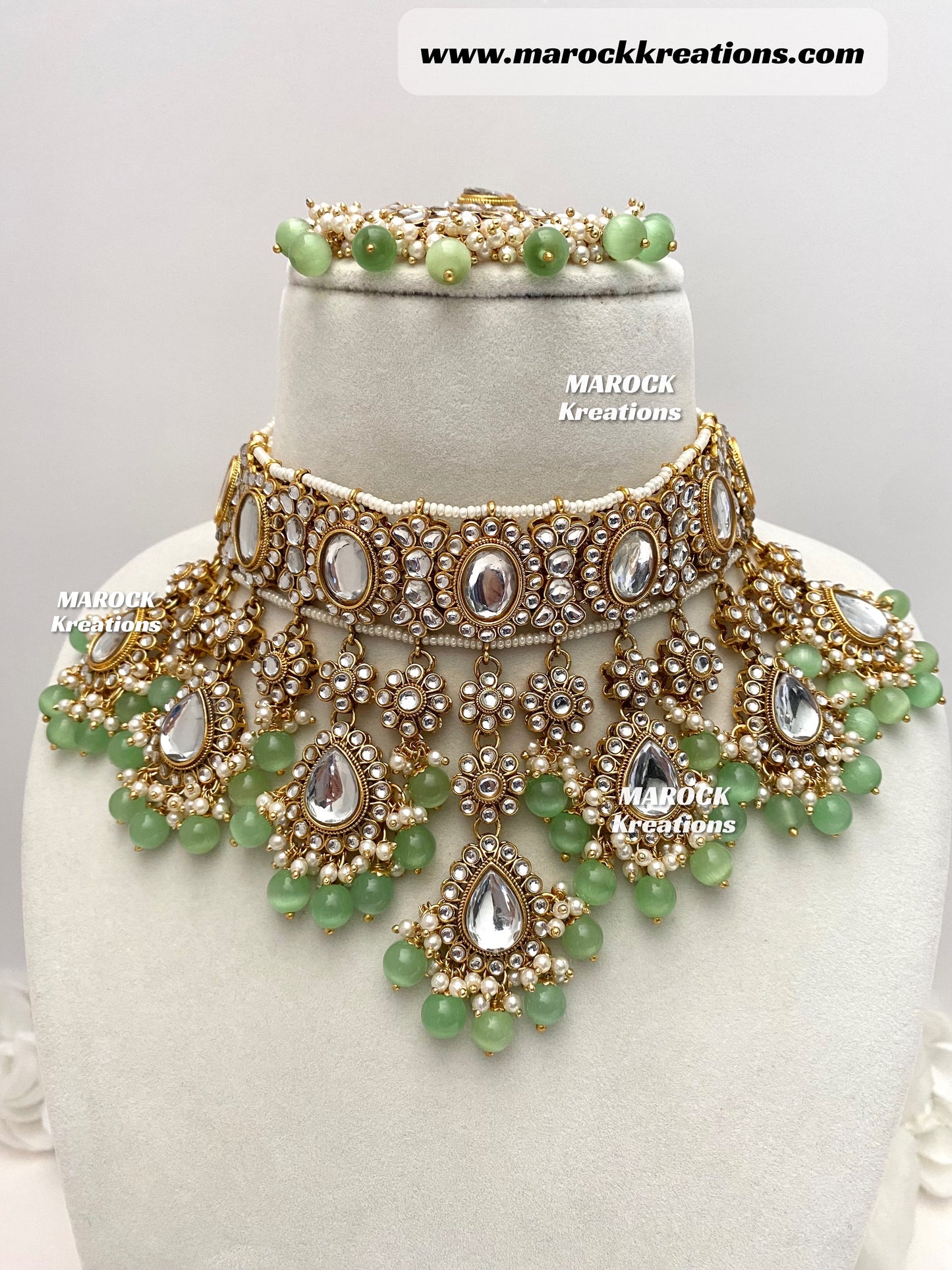 Reet Premium Quality Kundan Statement Necklace set/Bridal set