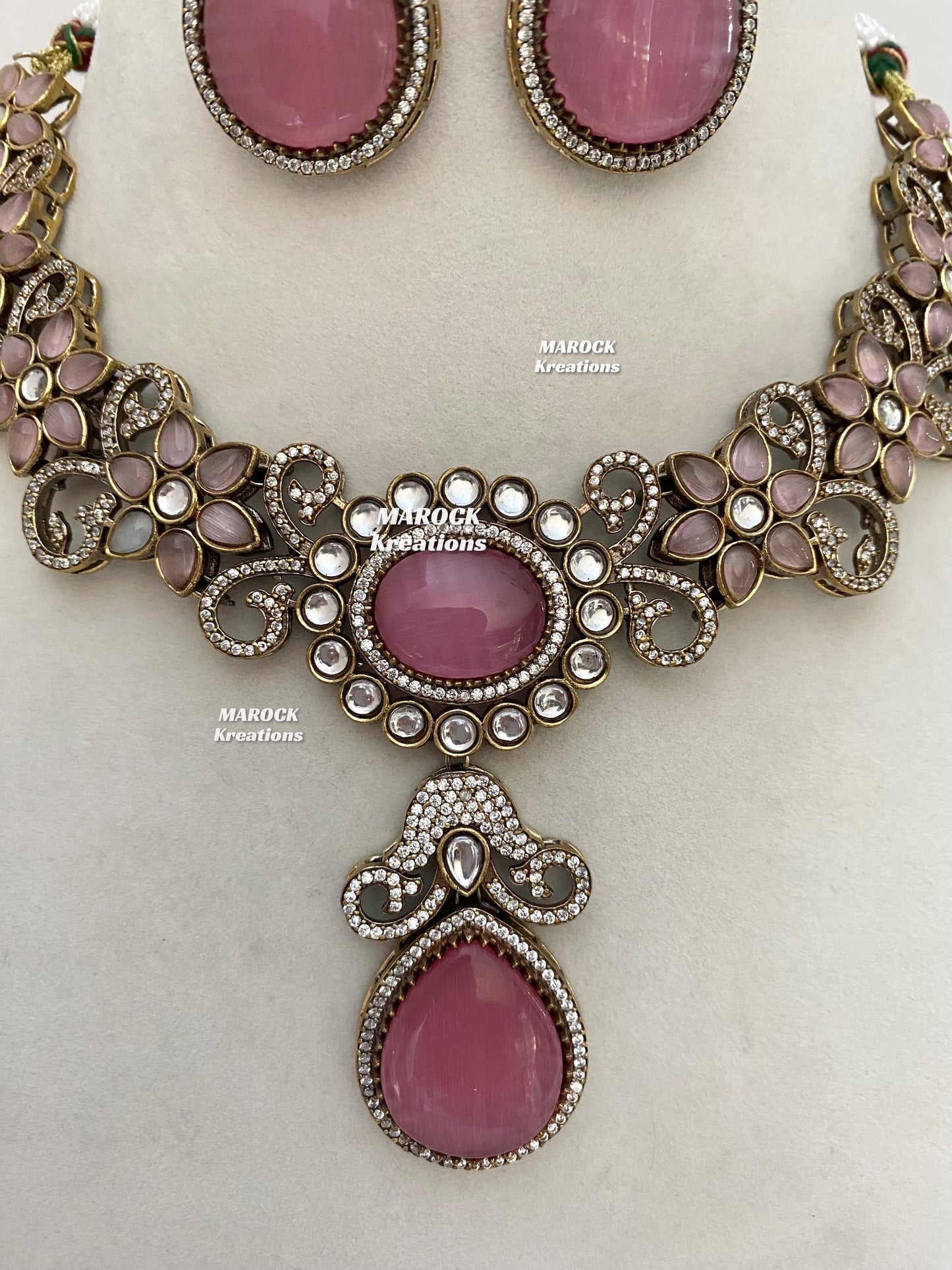 Freya Sabyasachi inspired Premium Quality Moissanite Kundan Necklace set