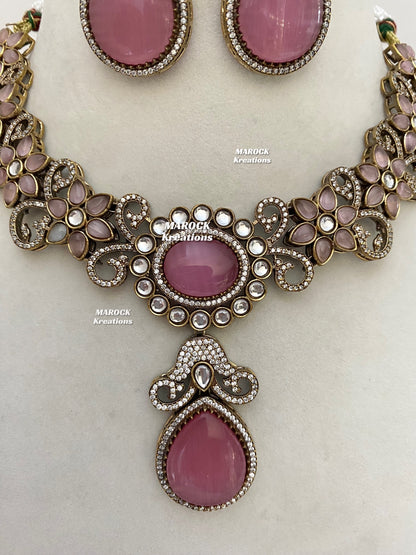 Freya Sabyasachi inspired Premium Quality Moissanite Kundan Necklace set