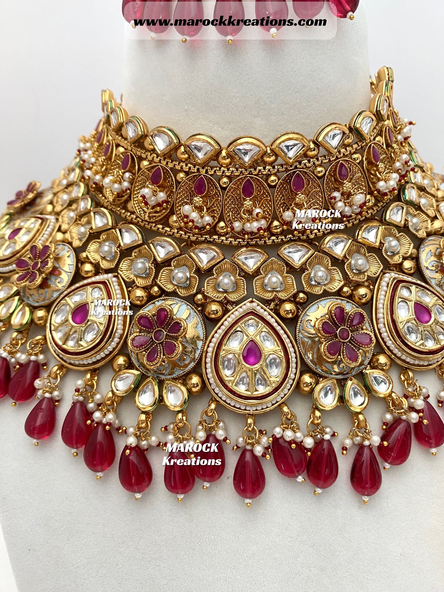 Padmavat Premium Quality Gold plated Pachi Kundan exclusive Bridal set