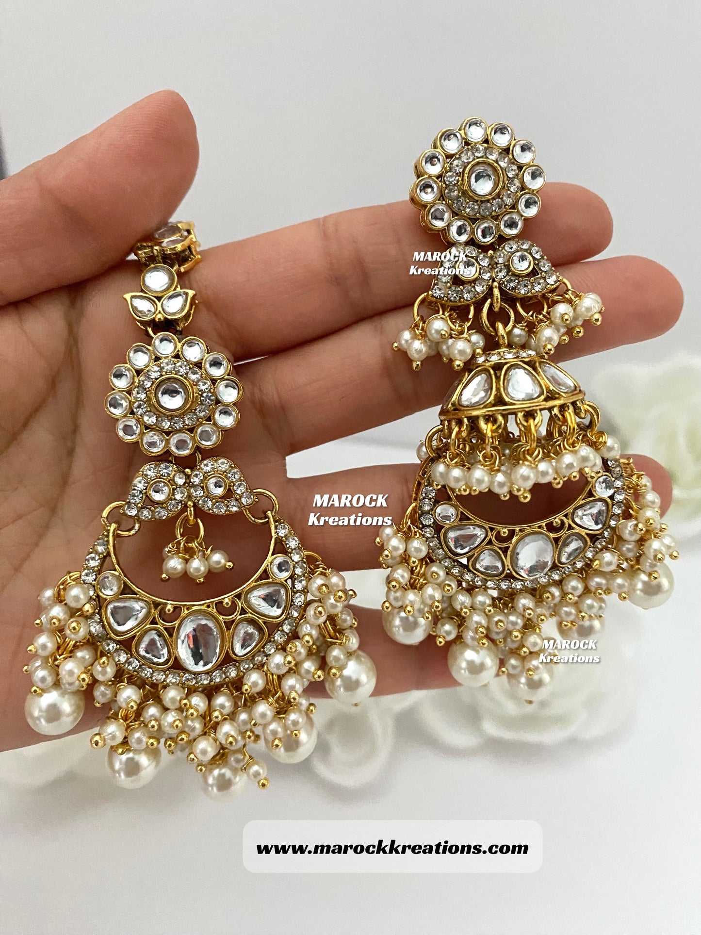 Premium Quality Kundan Earrings and tikka set