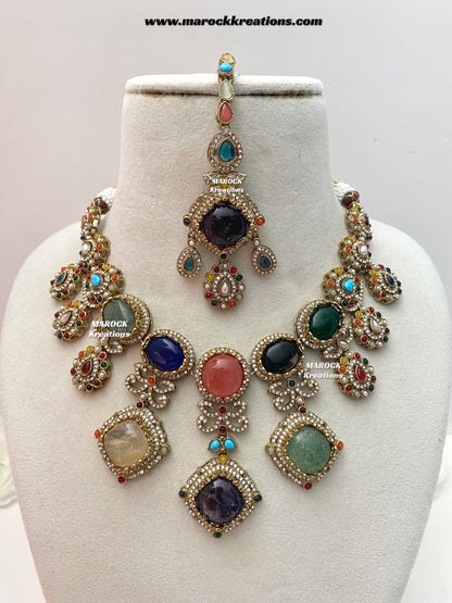 Niharika Sabyasachi inspired Premium Quality Kundan statement choker/necklace set