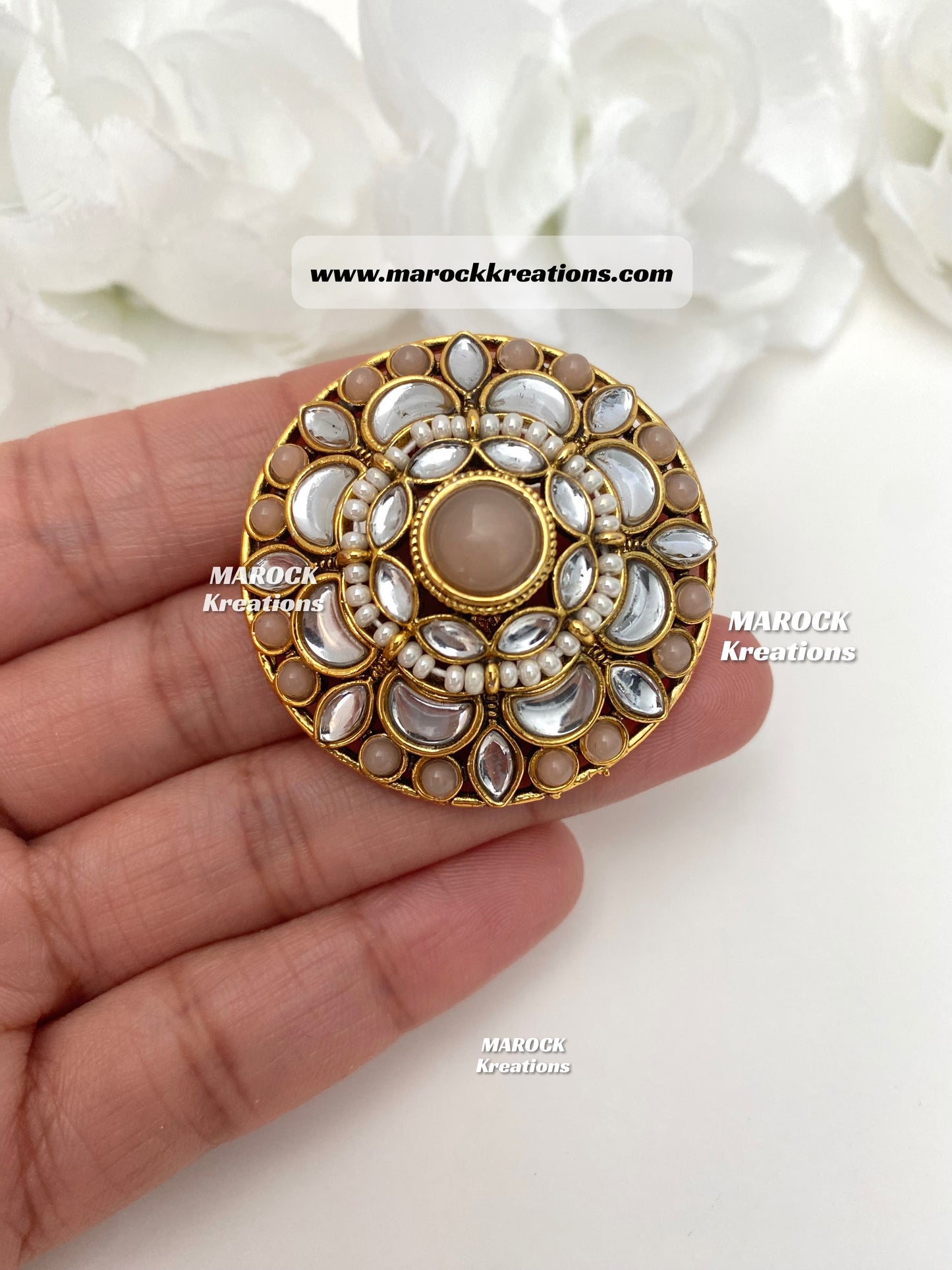 Kundan Statement adjustable Finger Rings