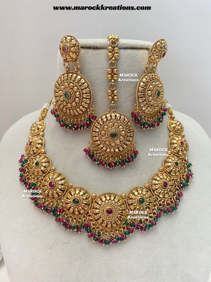 Roxana Premium Quality Gold Plated necklace set