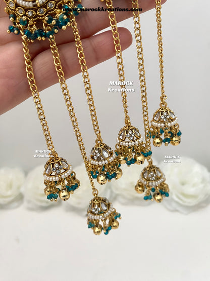 Nimrit Premium Quality Kashmiri Kundan Statement Earrings