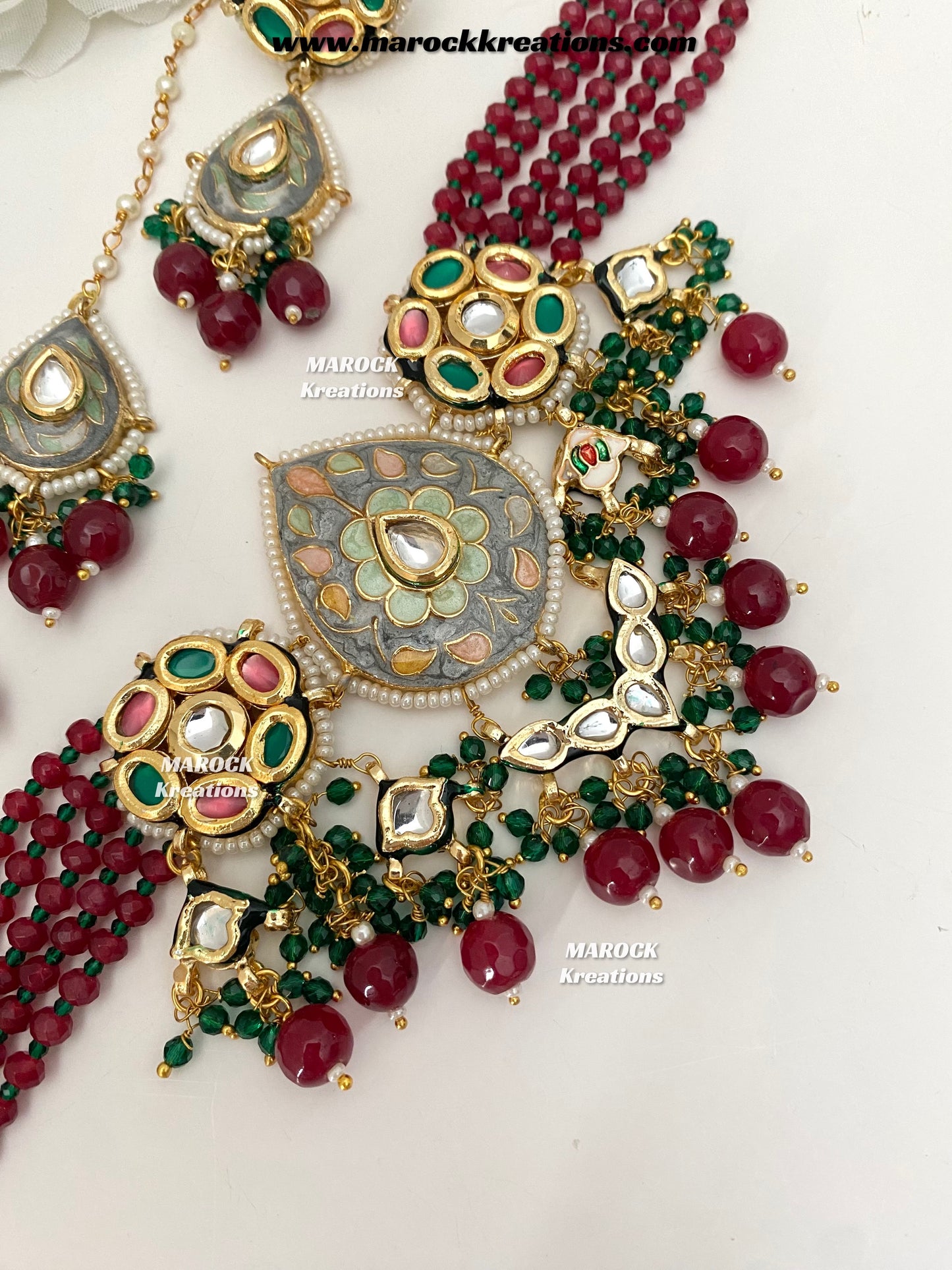 Natasha Premium Quality Kundan Meenakari Statement Choker set