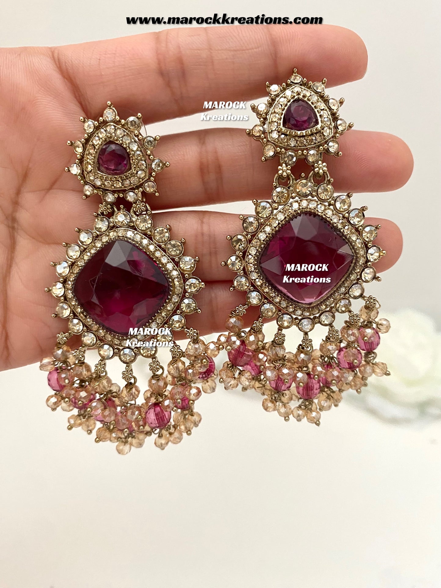 Shala Polki Statement Earrings