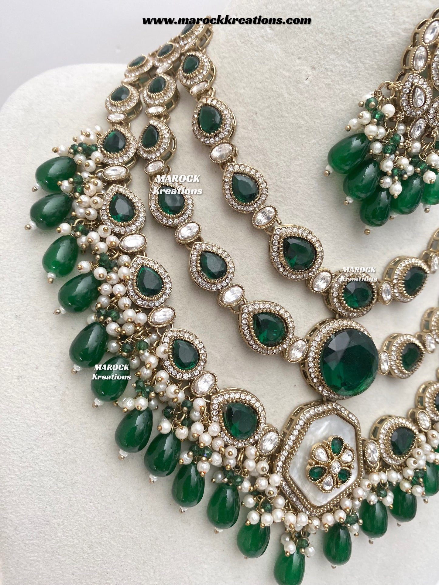 Manisha Sabyasachi inspired Premium Quality Kundan triple layer statement necklace set