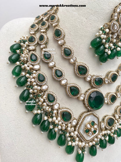 Manisha Sabyasachi inspired Premium Quality Kundan triple layer statement necklace set