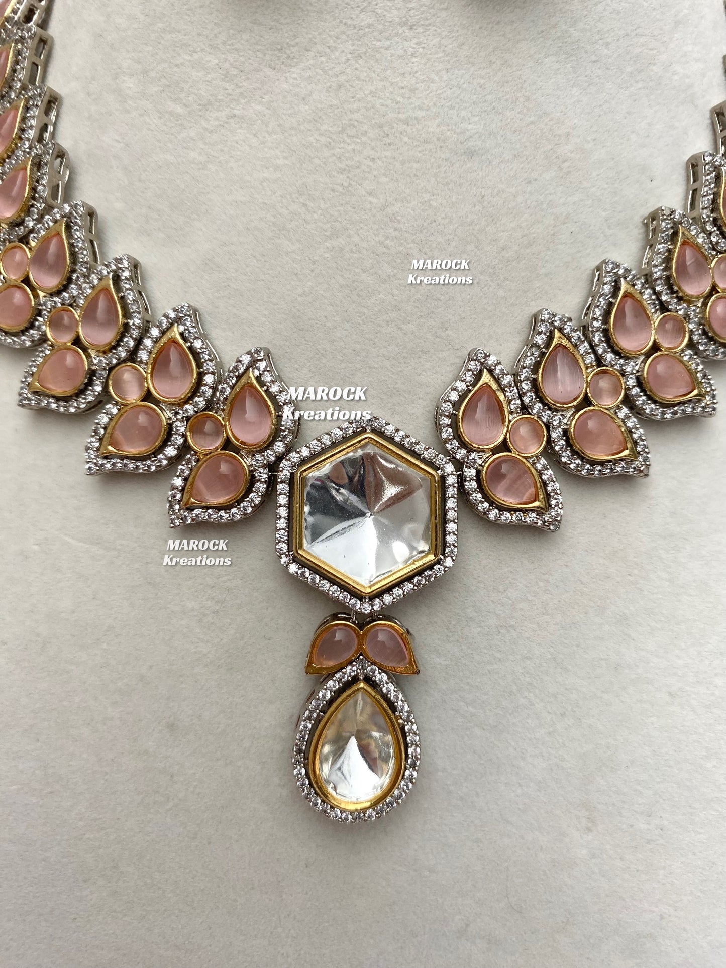 Katie Tyani inspired Premium Quality Kundan Statement Necklace set