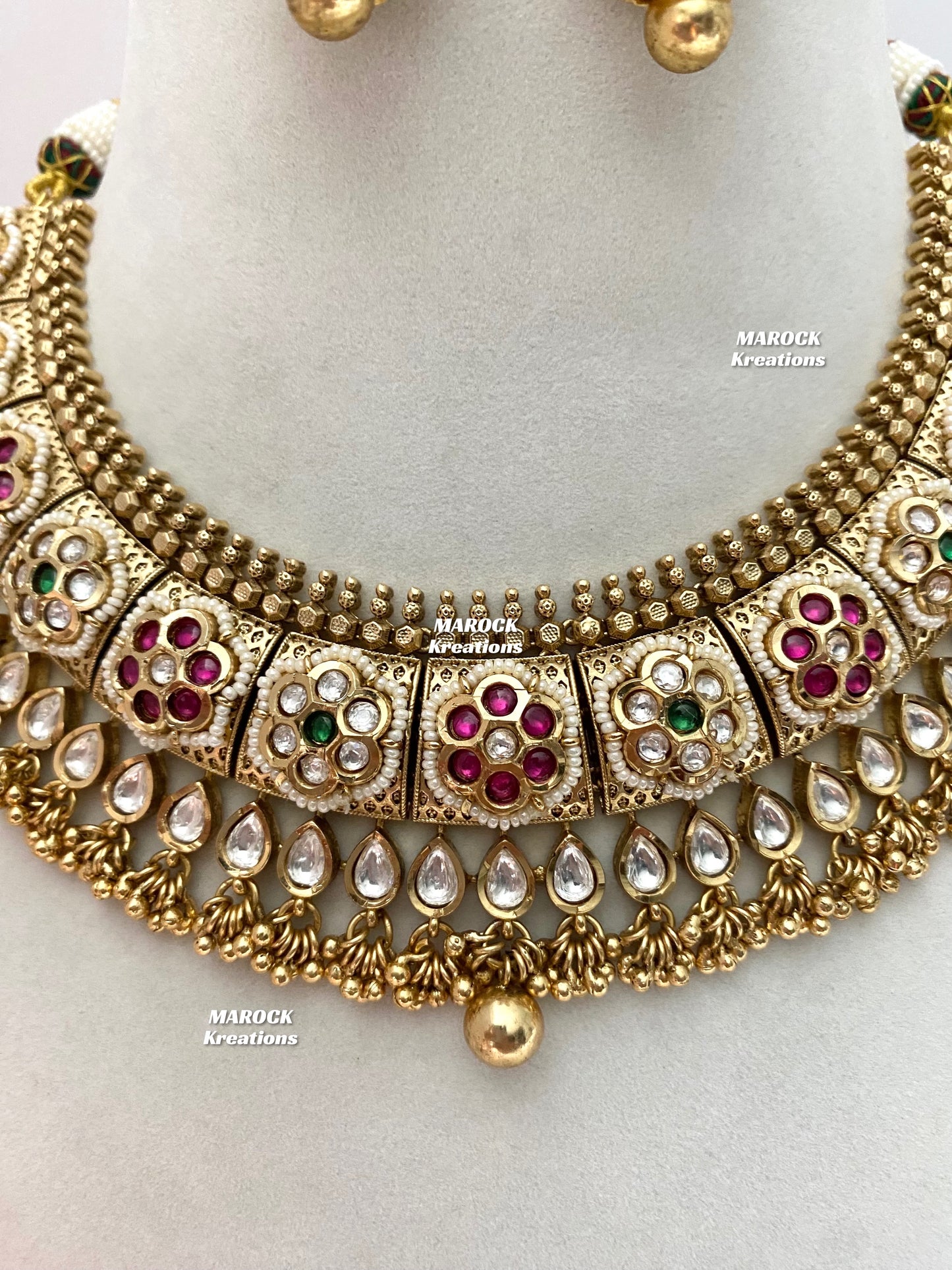 Ishita Tyani inspired gold plated Kundan exclusive Necklace set