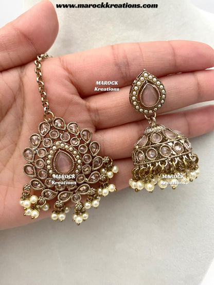 Hemani Antique gold Polki Necklace set
