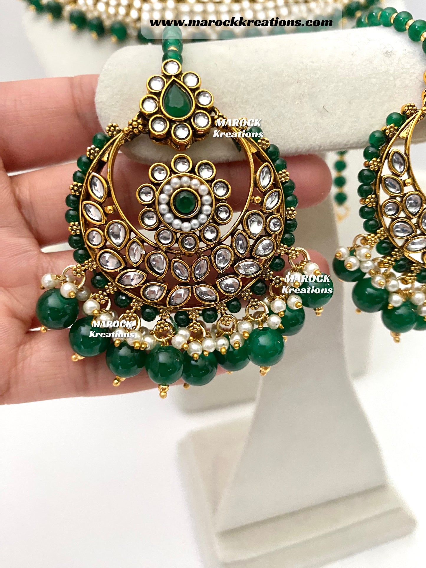 Simran Premium Quality Kundan Bridal set/Indian bridal jewelry