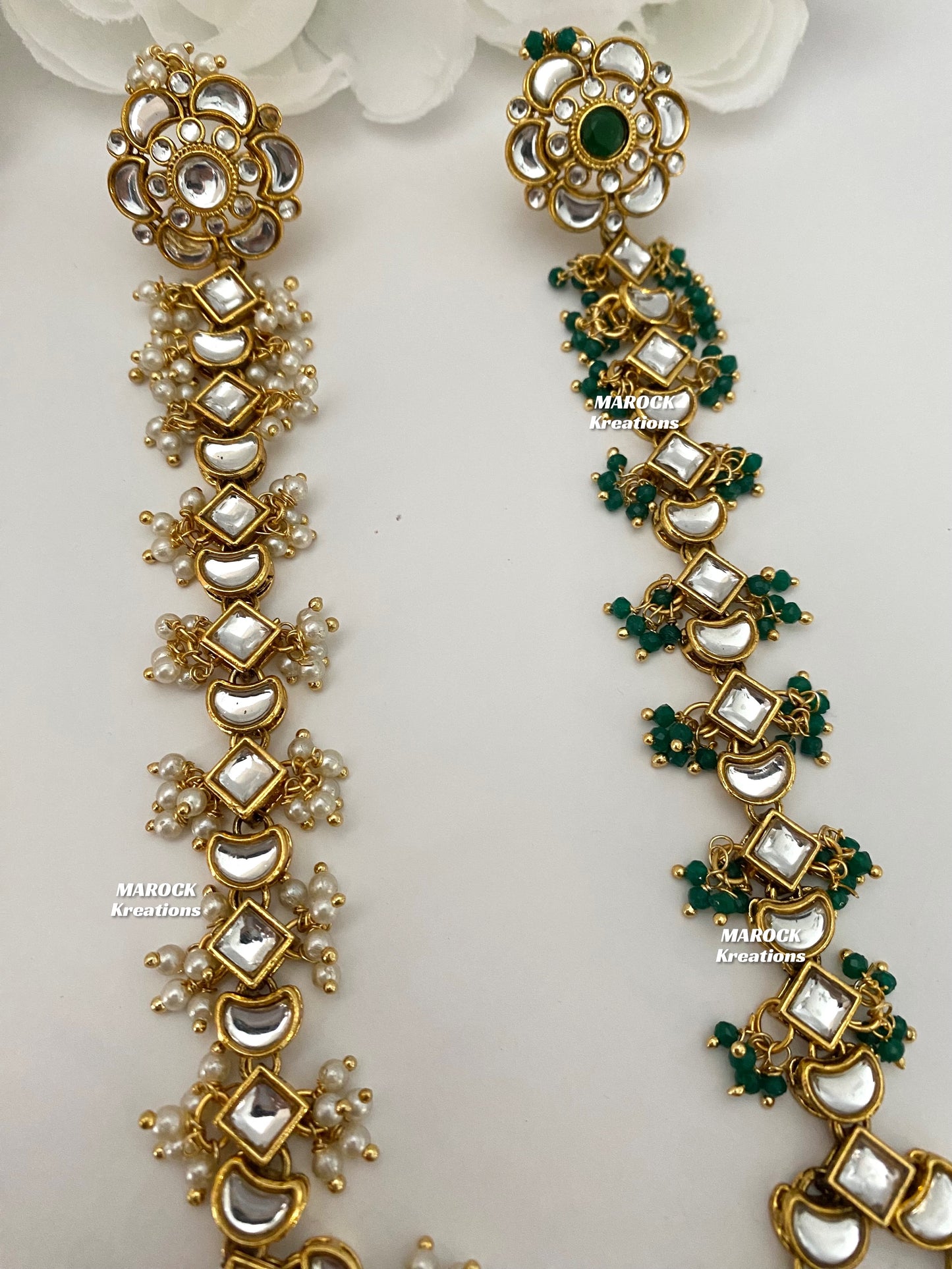 Premium Quality Kundan Hand pieces/Hath Panja/Bridal hand accessories/Ring attached with bracelet