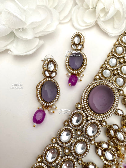 Danica Sabyasachi inspired Premium Quality Moissanite Kundan Statement Choker set
