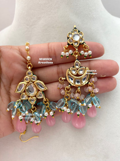 Brinda Premium Quality Kundan Meenakari Statement Choker set