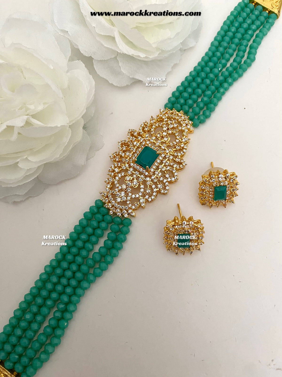 Remya Bollywood style American Diamond choker set