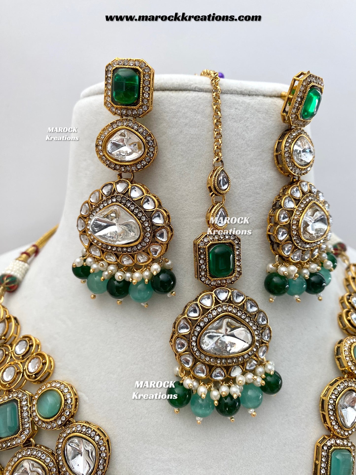 Samira Premium Quality Kundan Multi layer statement Rani haar set
