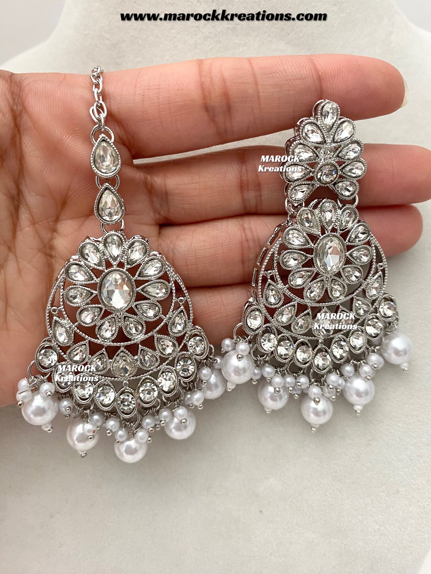 Zoila Silver Stone Necklace set