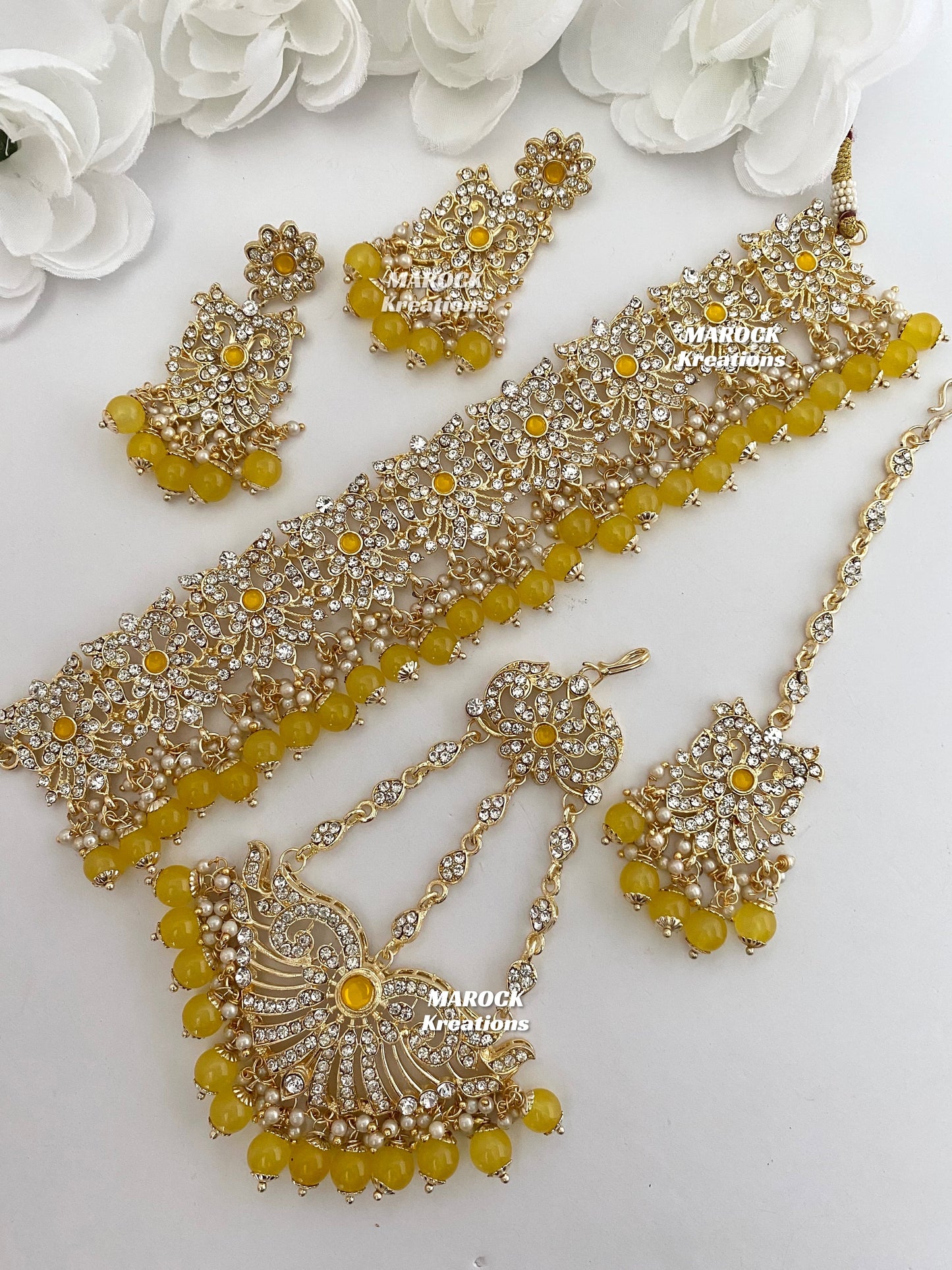 Gold base Pakistani Choker sets