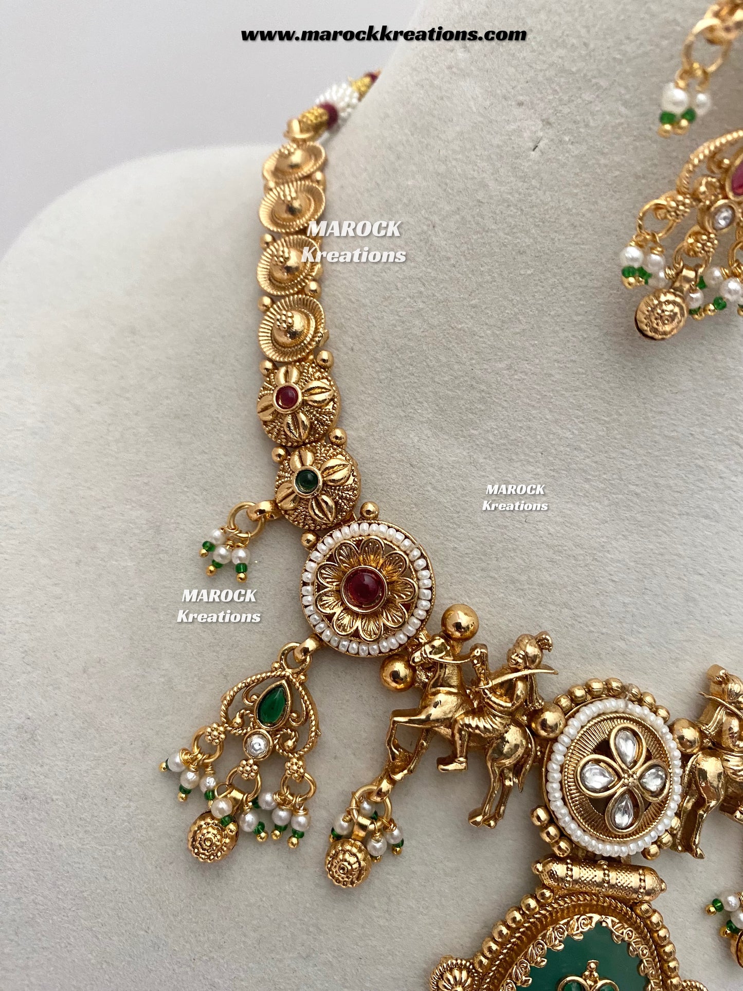 Amita Premium Quality exclusive Gold Plated heritage necklace set